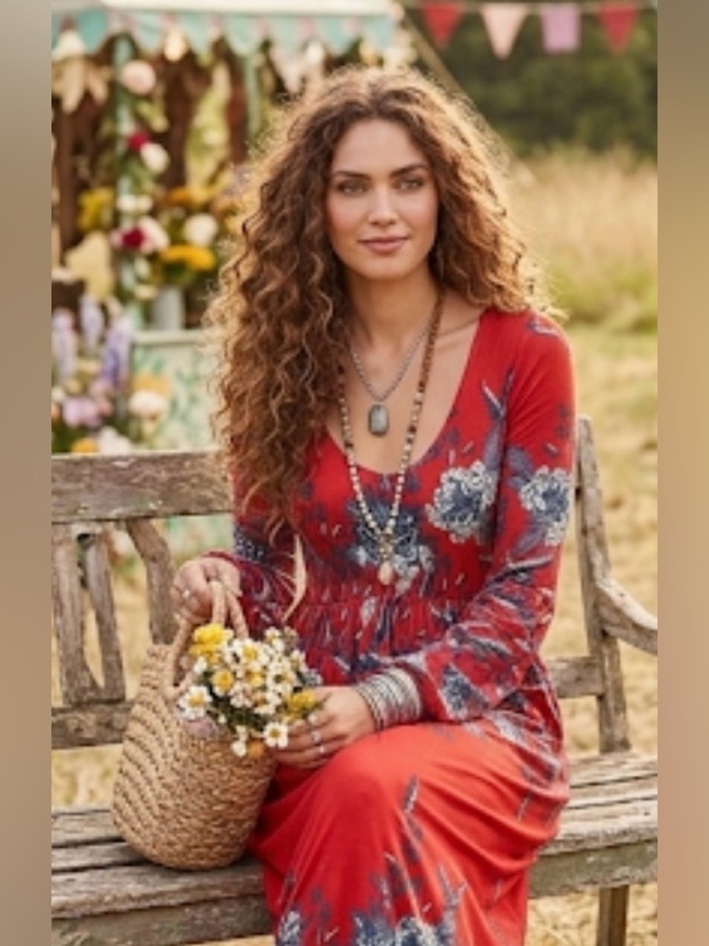 NWOT Free People Midnight Garden Red Maxi Dress Size XS - Picture 12 of 14